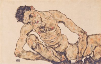 Nude Self-Portrait by Egon Schiele